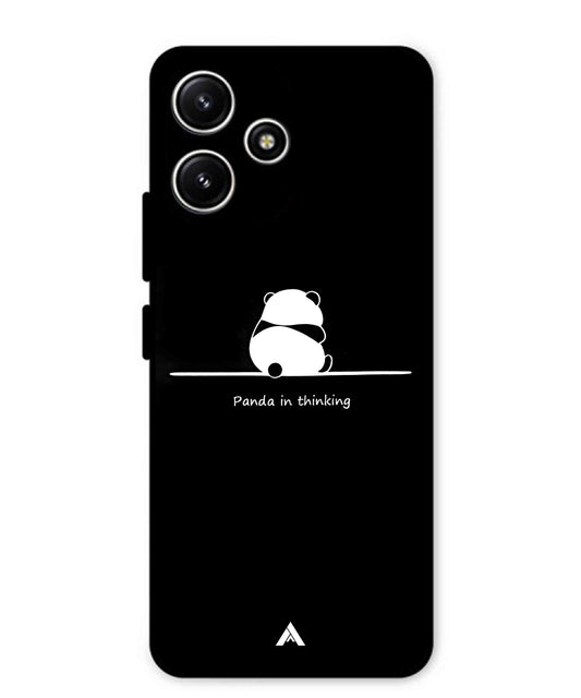 Thinking Panda Metal Back Cover Phone Case for Poco M6 Pro