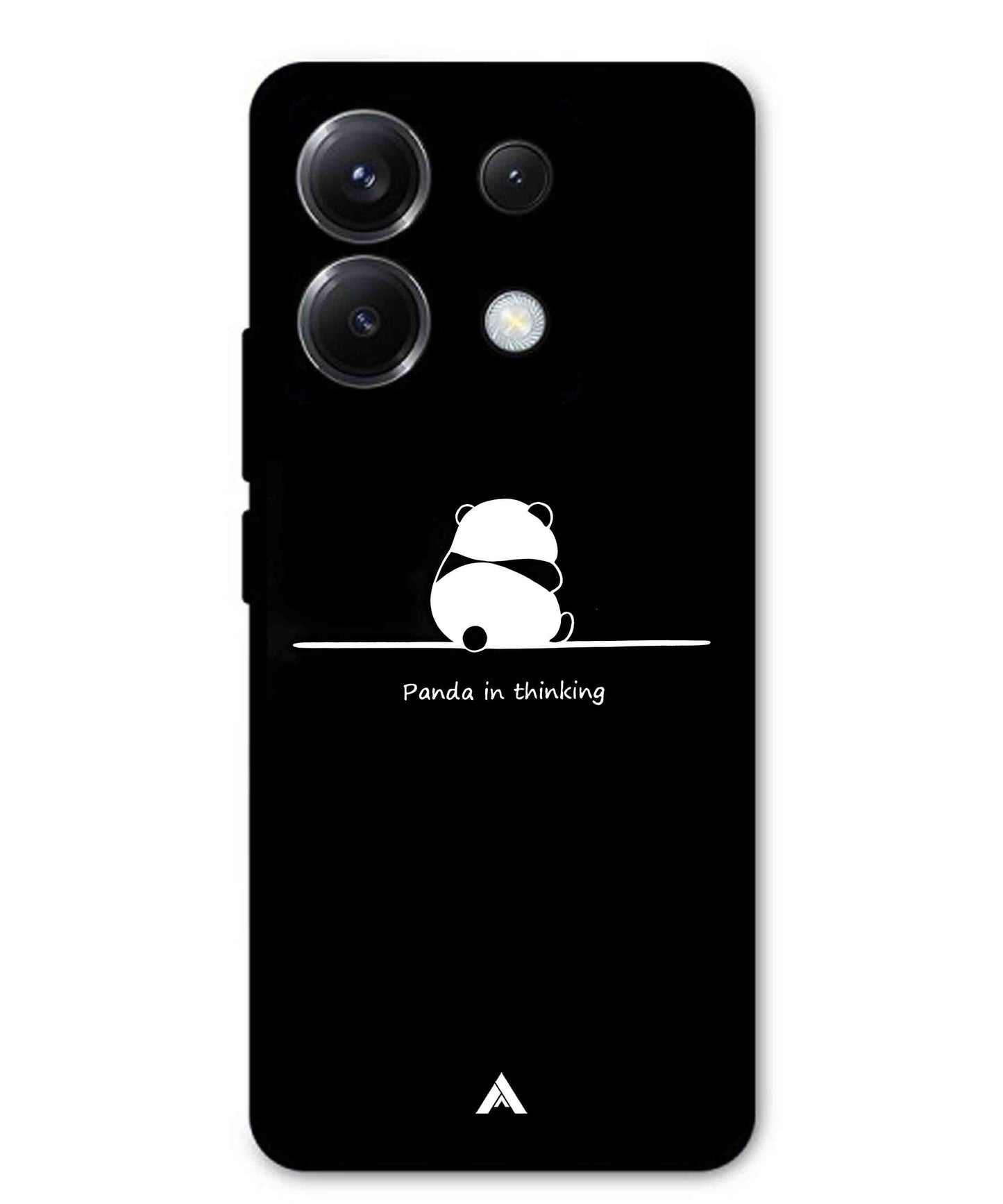Thinking Panda Metal Back Cover Phone Case for Poco X6