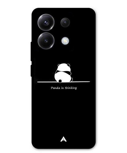 Thinking Panda Metal Back Cover Phone Case for Poco X6