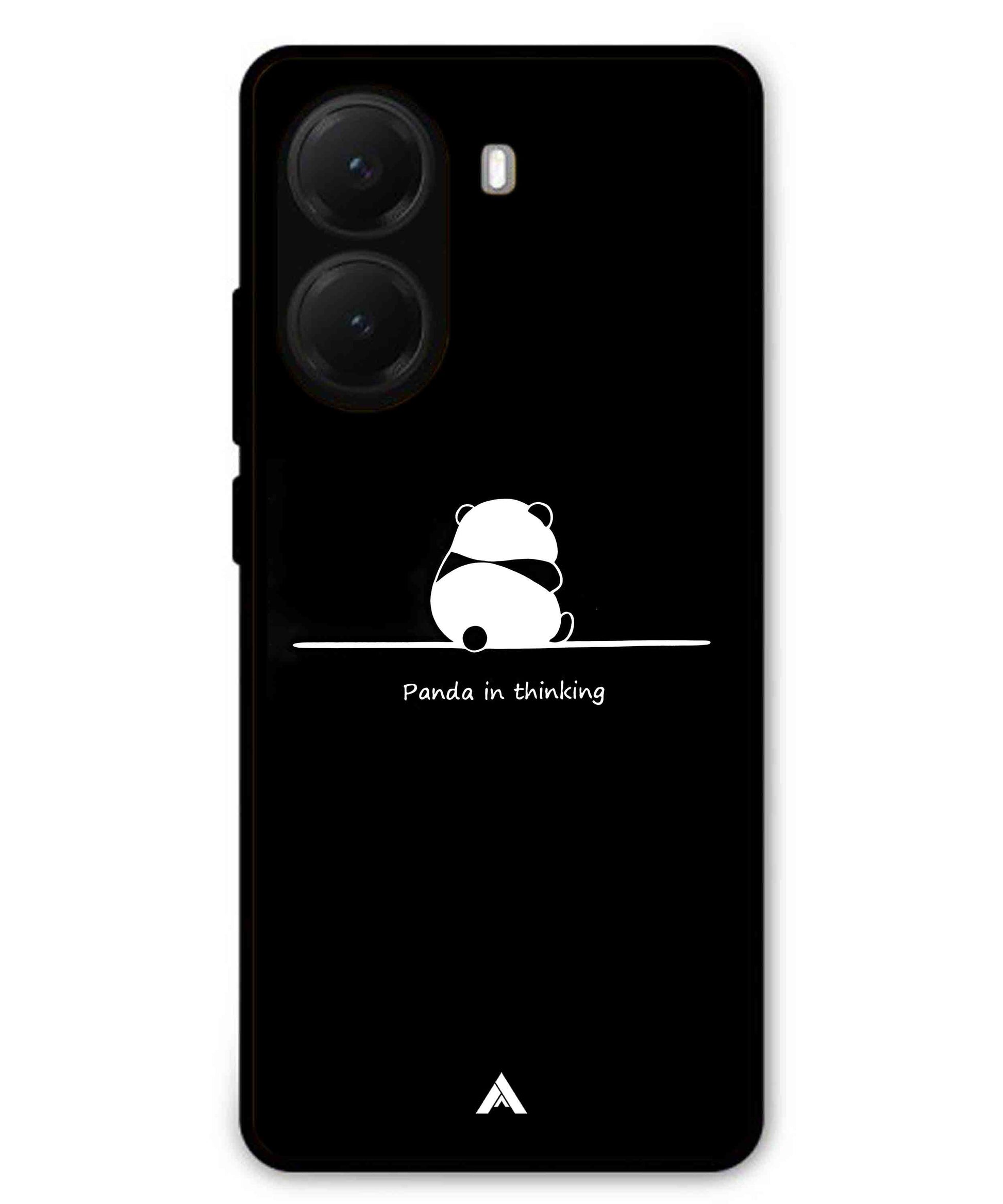 Thinking Panda Metal Back Cover Phone Case for Poco X7 Pro