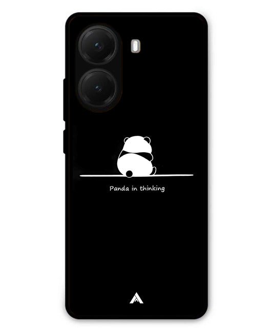 Thinking Panda Metal Back Cover Phone Case for Poco X7 Pro