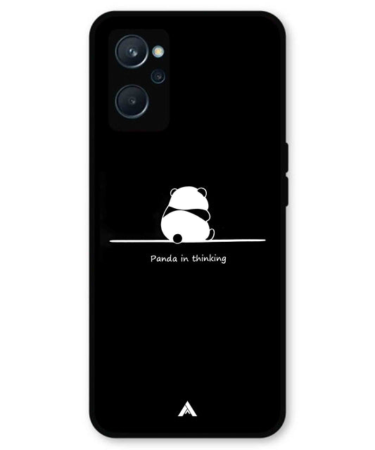 Thinking Panda Metal Back Cover Phone Case for Realme 10