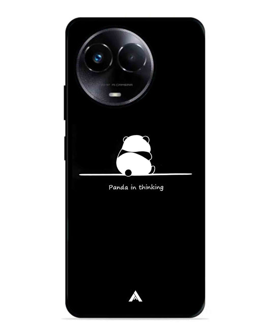 Thinking Panda Metal Back Cover Phone Case for Realme 11 5G