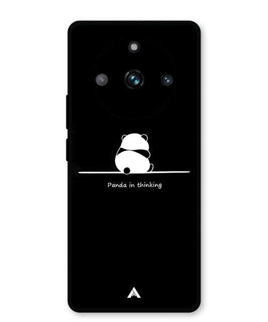 Thinking Panda Metal Back Cover Phone Case for Realme 11 Pro Plus