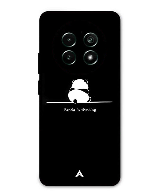 Thinking Panda Metal Back Cover Phone Case for Realme 13 Pro Plus