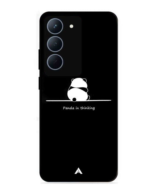 Thinking Panda Metal Back Cover Phone Case for Realme 14X