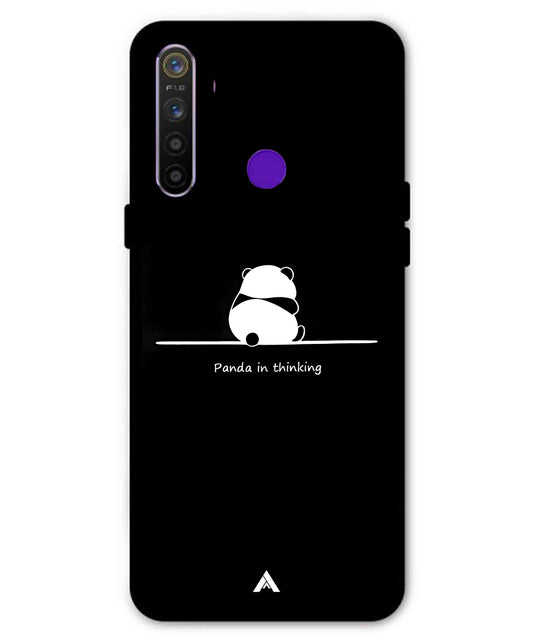 Thinking Panda Metal Back Cover Phone Case for Realme 5