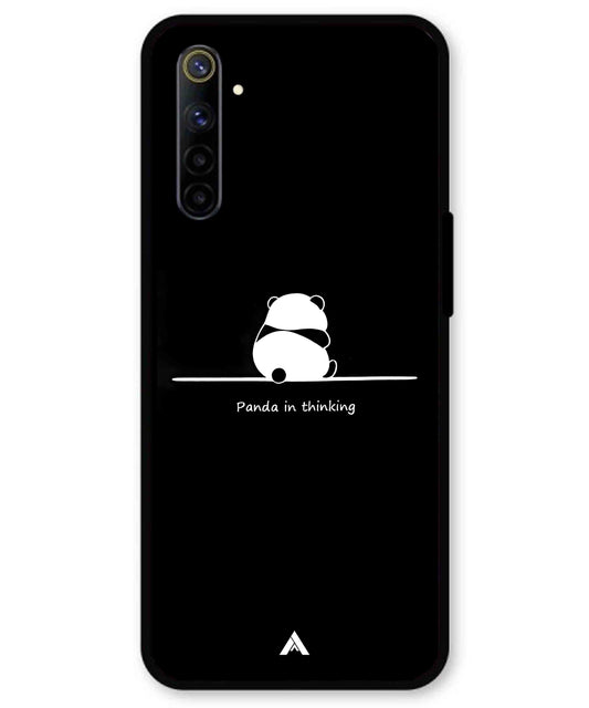 Thinking Panda Metal Back Cover Phone Case for Realme 6