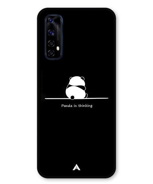 Thinking Panda Metal Back Cover Phone Case for Realme 7