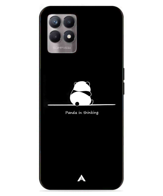 Thinking Panda Metal Back Cover Phone Case for Realme 8 Pro