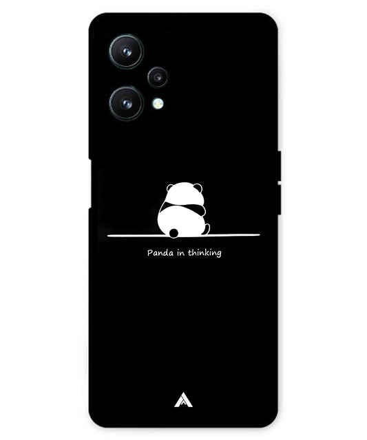 Thinking Panda Metal Back Cover Phone Case for Realme 9 SE
