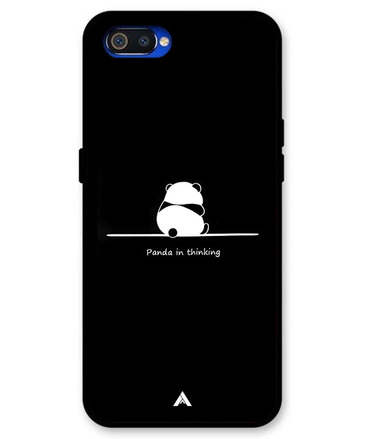 Thinking Panda Metal Back Cover Phone Case for Realme C2