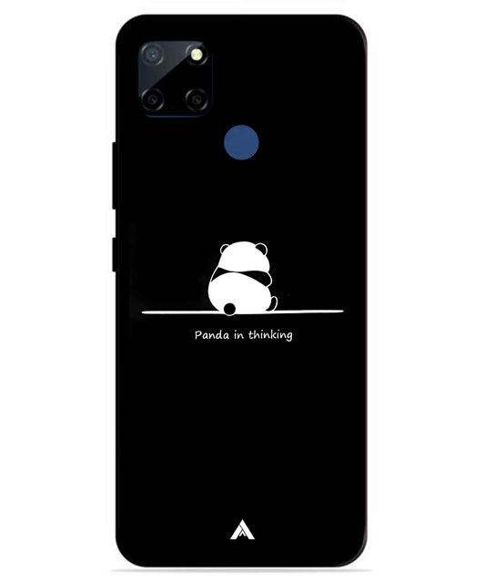 Thinking Panda Metal Back Cover Phone Case for Realme C23