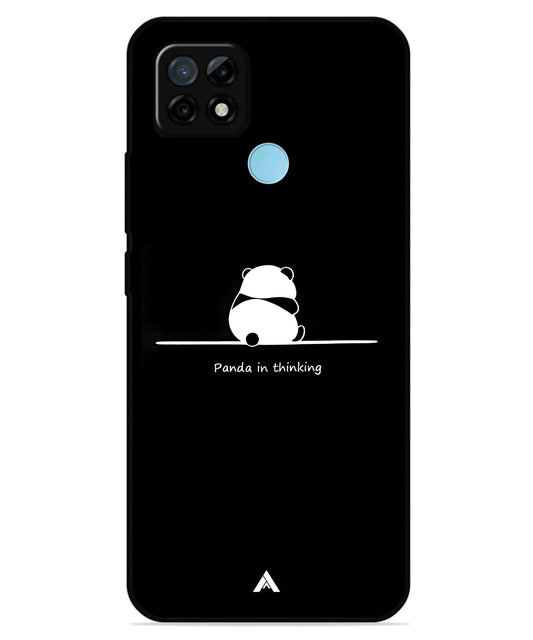 Thinking Panda Metal Back Cover Phone Case for Realme C25Y