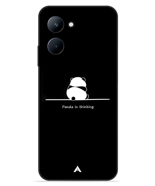Thinking Panda Metal Back Cover Phone Case for Realme C33