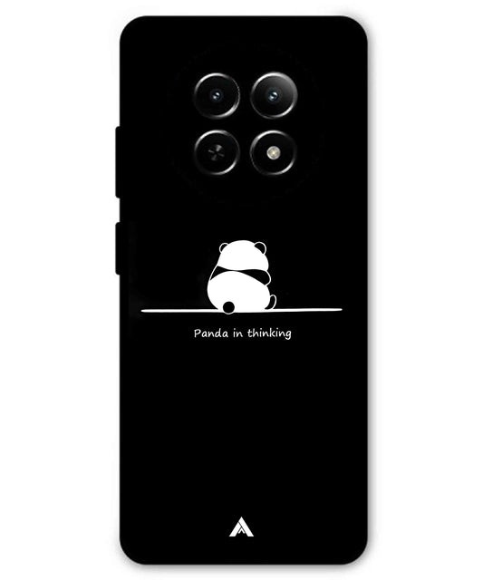 Thinking Panda Metal Back Cover Phone Case for Realme C65