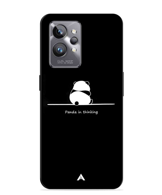 Thinking Panda Metal Back Cover Phone Case for Realme GT 2 Pro