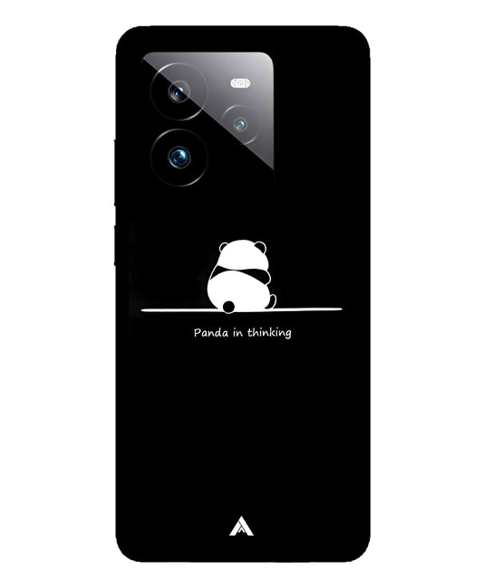 Thinking Panda Metal Back Cover Phone Case for Realme GT 7 Pro