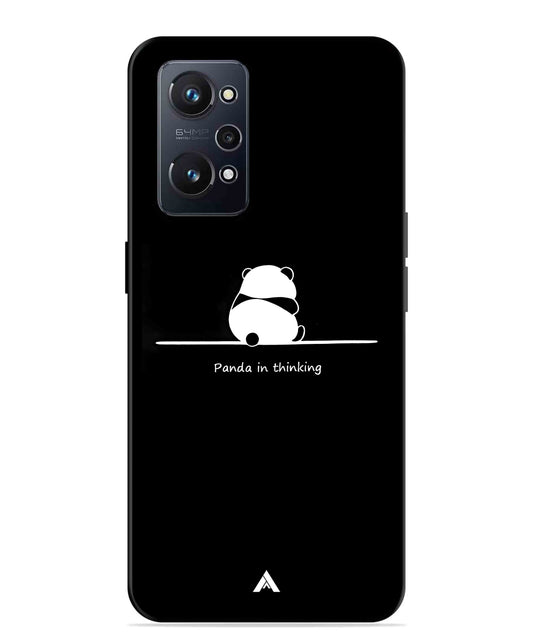 Thinking Panda Metal Back Cover Phone Case for Realme GT Neo 2
