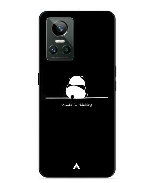 Thinking Panda Metal Back Cover Phone Case for Realme GT Neo 3
