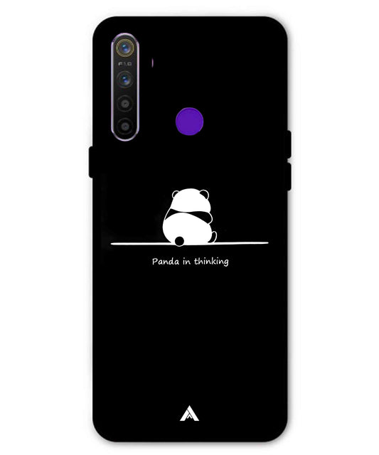 Thinking Panda Metal Back Cover Phone Case for Realme Narzo 10