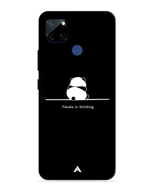 Thinking Panda Metal Back Cover Phone Case for Realme Narzo 20