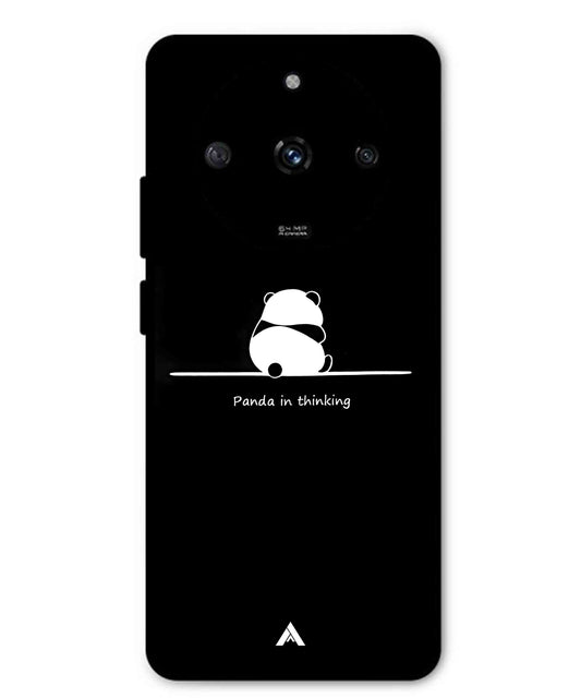 Thinking Panda Metal Back Cover Phone Case for Realme Narzo 60