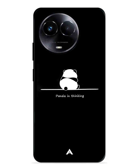 Thinking Panda Metal Back Cover Phone Case for Realme Narzo 60X