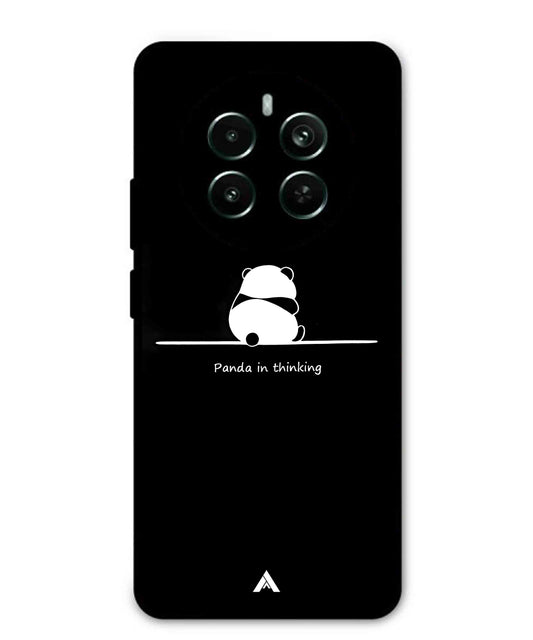 Thinking Panda Metal Back Cover Phone Case for Realme Narzo 70