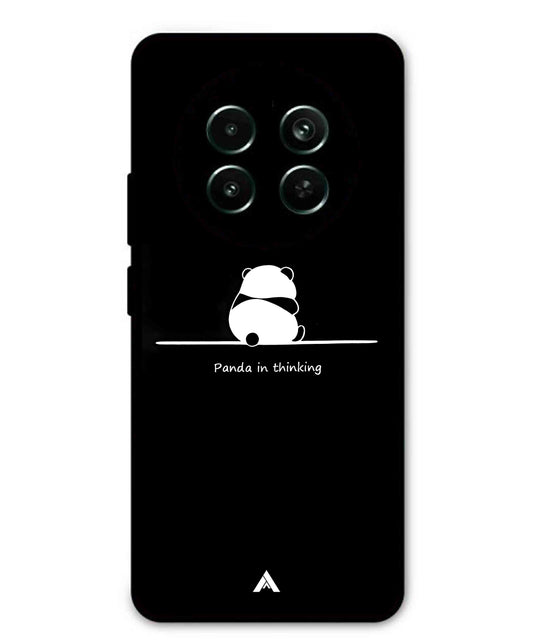 Thinking Panda Metal Back Cover Phone Case for Realme Narzo 70X