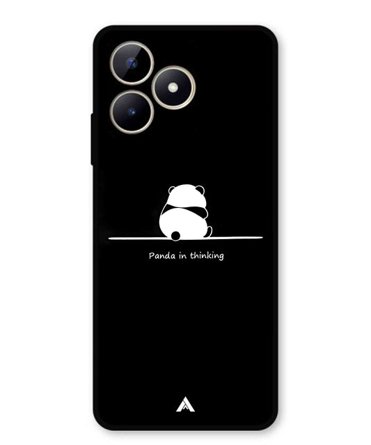 Thinking Panda Metal Back Cover Phone Case for Realme Narzo N53