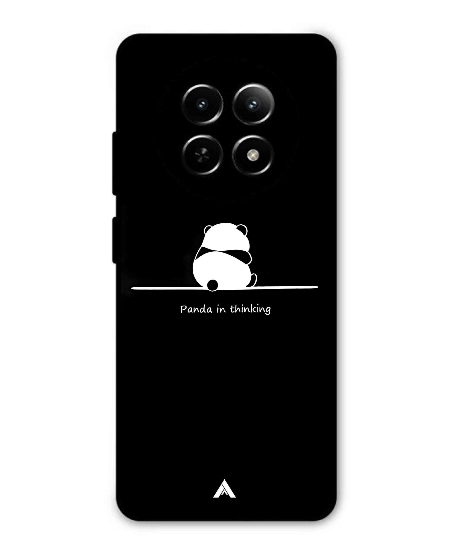 Thinking Panda Metal Back Cover Phone Case for Realme Narzo N65