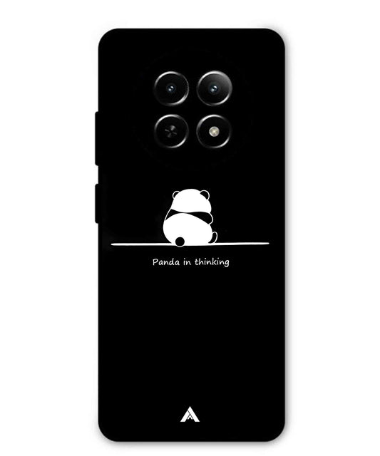 Thinking Panda Metal Back Cover Phone Case for Realme Narzo N65