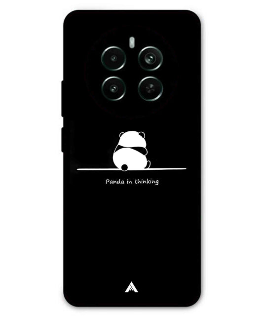 Thinking Panda Metal Back Cover Phone Case for Realme P1