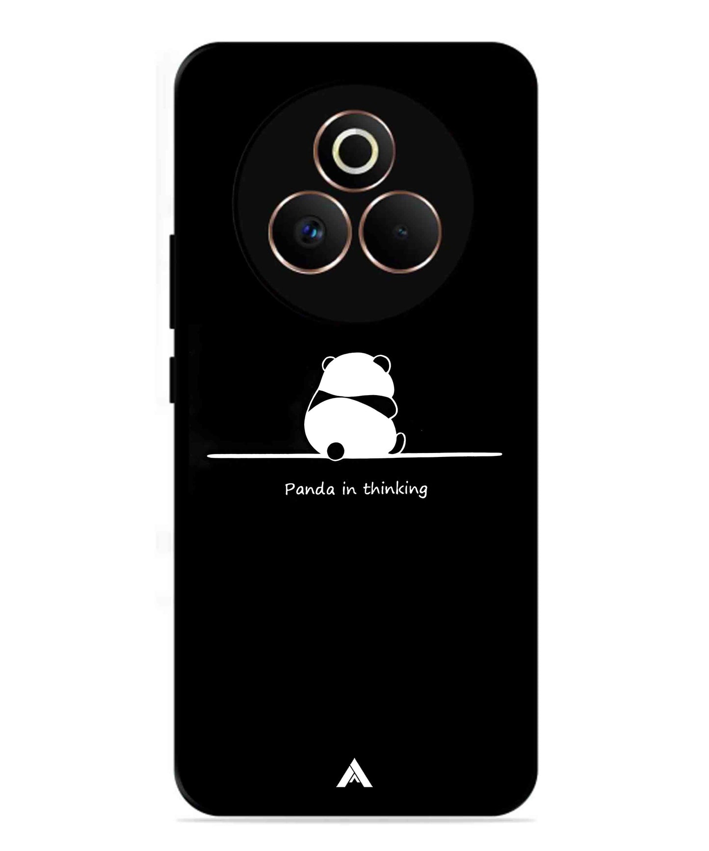 Thinking Panda Metal Back Cover Phone Case for Realme P3 Pro