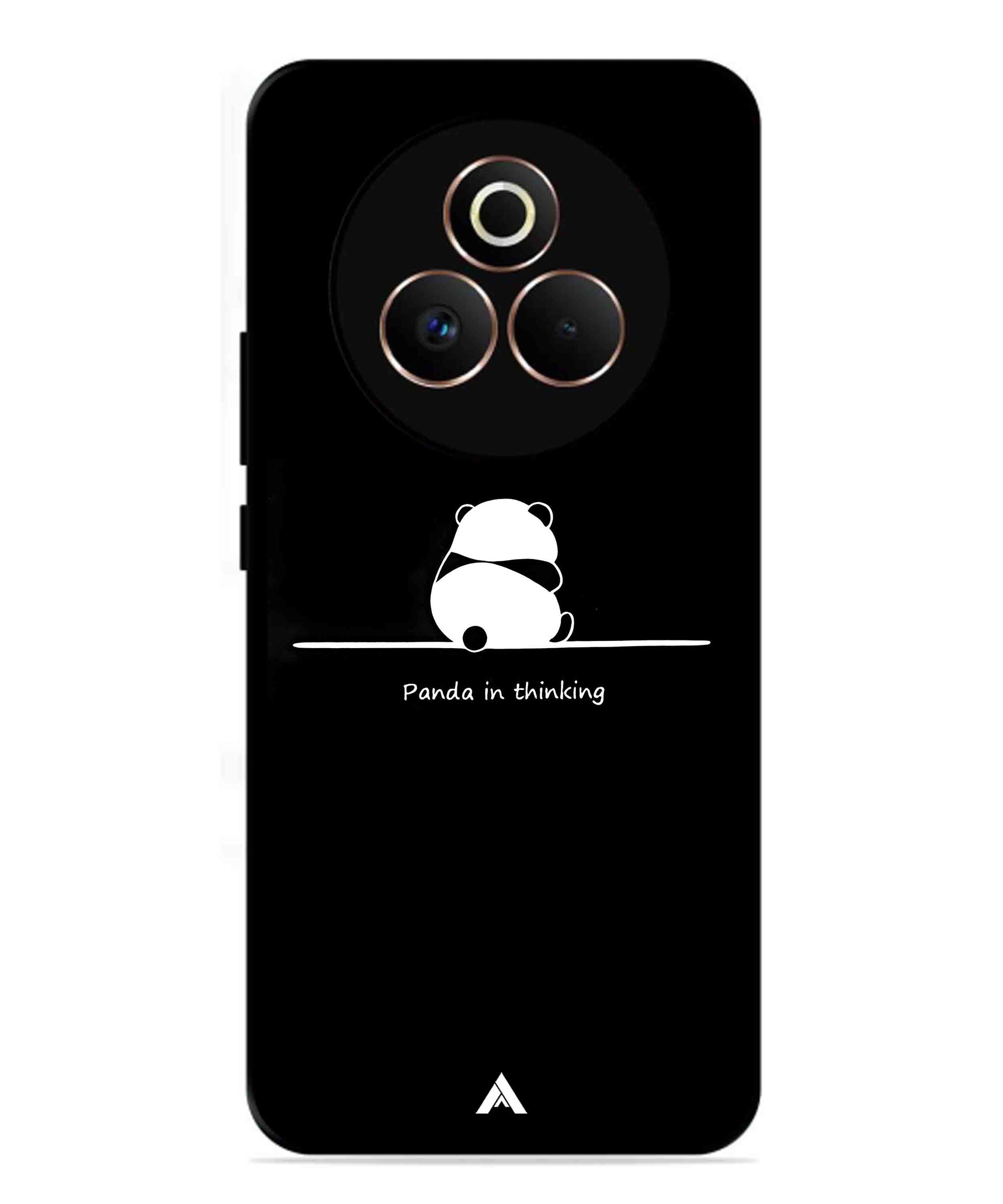 Thinking Panda Metal Back Cover Phone Case for Realme P3 Pro