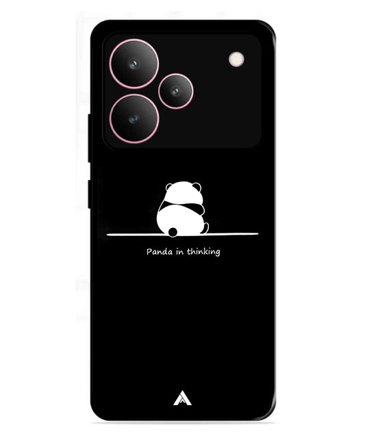 Thinking Panda Metal Back Cover Phone Case for Realme P4