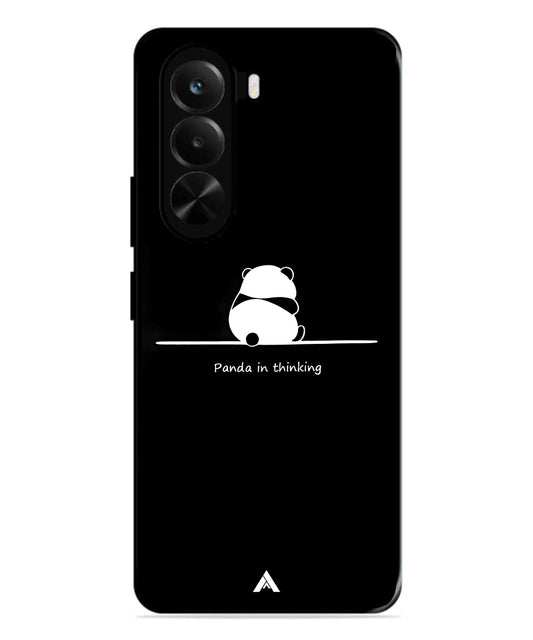 Thinking Panda Metal Back Cover Phone Case for Realme P4X