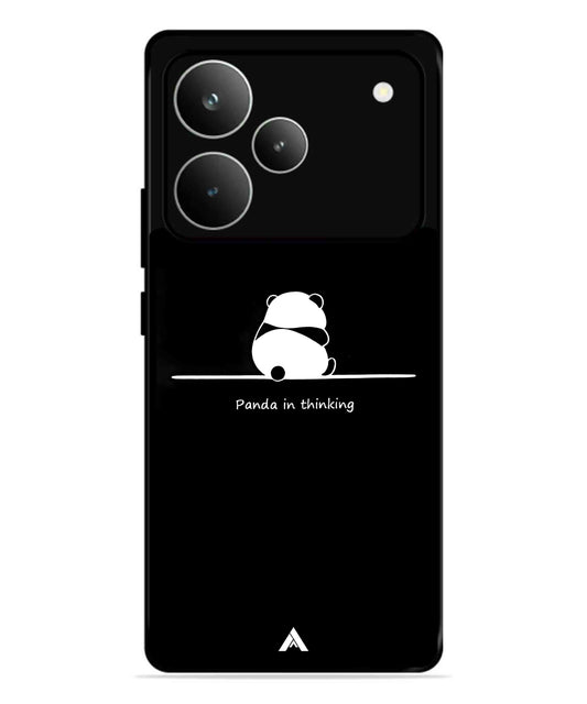 Thinking Panda Metal Back Cover Phone Case for Realme P4 Pro