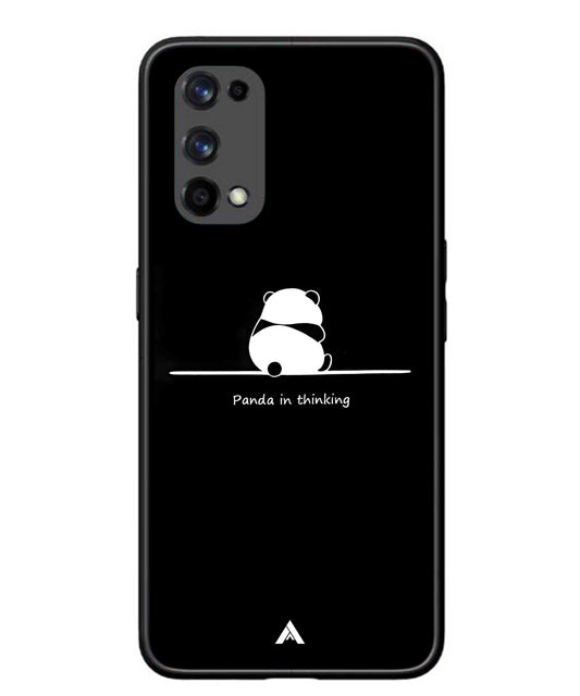 Thinking Panda Metal Back Cover Phone Case for Realme X7 Pro