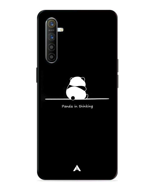 Thinking Panda Metal Back Cover Phone Case for Realme XT