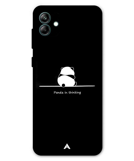 Thinking Panda Metal Back Cover Phone Case for Samsung Galaxy A04