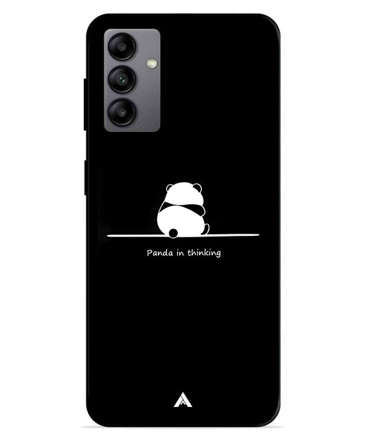 Thinking Panda Metal Back Cover Phone Case for Samsung Galaxy A04s