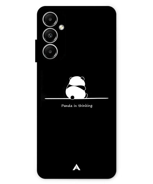 Thinking Panda Metal Back Cover Phone Case for Samsung Galaxy A05s