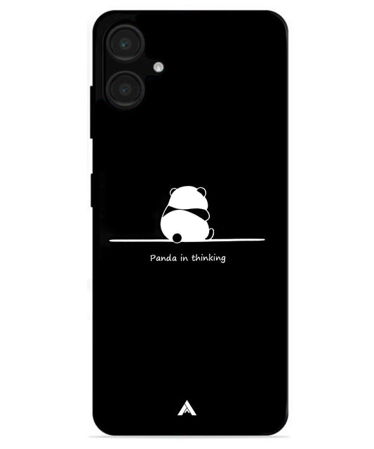 Thinking Panda Metal Back Cover Phone Case for Samsung Galaxy A06