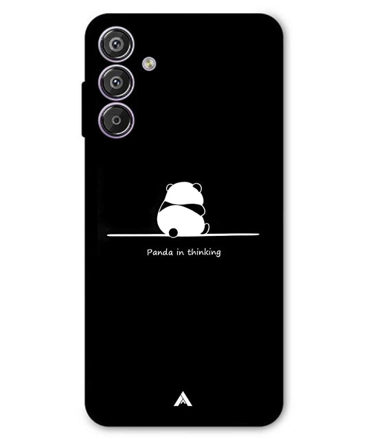 Thinking Panda Metal Back Cover Phone Case for Samsung Galaxy A25