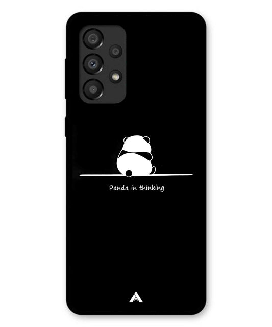 Thinking Panda Metal Back Cover Phone Case for Samsung Galaxy A33 5G