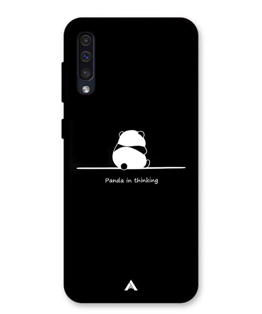Thinking Panda Metal Back Cover Phone Case for Samsung Galaxy A50