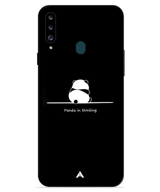Thinking Panda Metal Back Cover Phone Case for Samsung Galaxy A70s