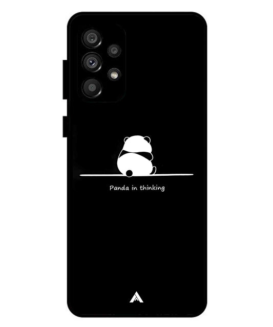 Thinking Panda Metal Back Cover Phone Case for Samsung Galaxy A73